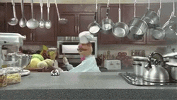 Swedish Chef Crazy Making Noise At The Kitchen GIF