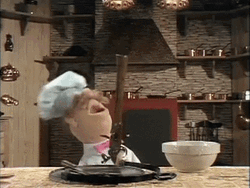  Swedish Chef Shooting Pan Cake GIF