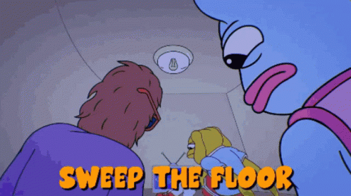 Sweep The Floor Cartoon GIF