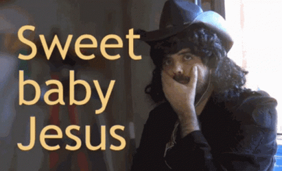 Sweet Baby Jesus Cowboy Reaction GIF