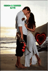 Sweet Beach Couple Picture Good Morning Wife  GIF