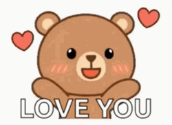 Sweet Bear Love Flying Kiss GIF