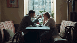 Sweet Couple In Cafe GIF