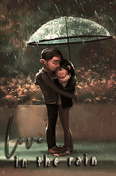 Sweet Couple On Rainy Day GIF
