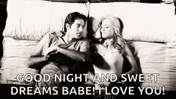 Sweet Couple Snuggling Good Night Babe  GIF