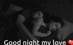 Sweet Couple Snuggling Good Night My Love GIF
