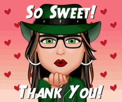 Sweet Cow Girl Thank You Flying Kiss GIF