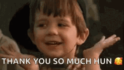 Sweet Cute Happy Kid Thank You GIF