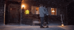 Sweet Dancing Under The Snowfall GIF