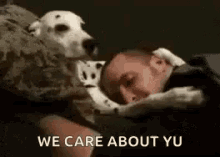 Sweet Dog Caring For Furdad GIF