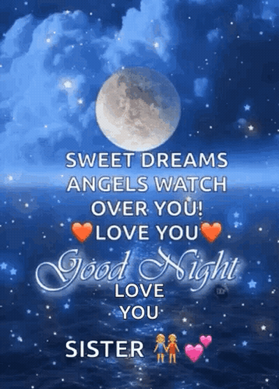 Sweet Dreams Angels Good Night Sister GIF