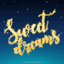 Sweet Dreams Glittered Text GIF