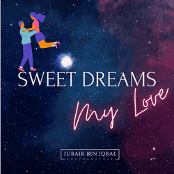 Sweet Dreams My Love Galaxy Couple Animation GIF