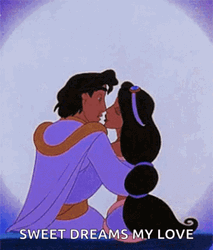 Sweet Dreams My Love Jasmine And Aladdin Kissing GIF