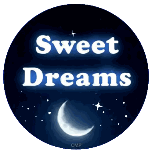 Sweet Dreams Sign With Moon And Stars Sticker