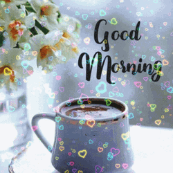 Sweet Good Morning Coffee Bubbles GIF