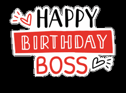 Sweet Greeting Happy Birthday Boss Card  GIF