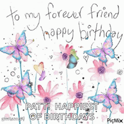 Sweet Happy Birthday Bestie Message GIF