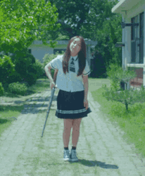 Sweet Highschool Girl Shot Gun  GIF