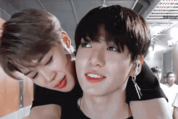 Sweet Jikook Piggyback Ride GIF