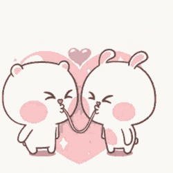 Sweet Love Funny Bears Kiss GIF