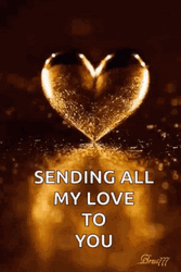 Sweet Love Heart Gold Text GIF