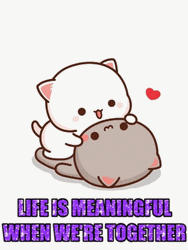 Sweet Love Quote Peach Goma Kitties GIF