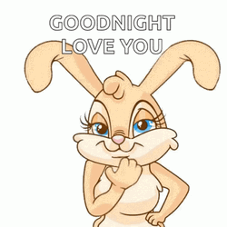 Sweet Love Rabbit Dobranoc GIF