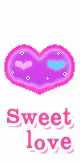 Sweet Love Text Jumping Hearts GIF
