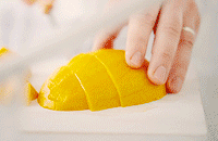 Sweet Mango Slice Fruit Juice Shake Blender GIF