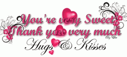 Sweet Message Thank You Hugs And Kisses GIF