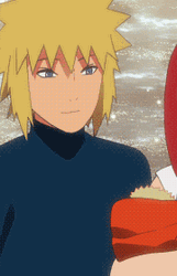 Sweet Minato Namikaze Looking At His Son GIF