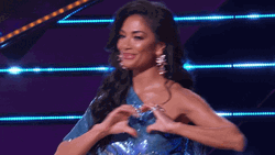 Sweet Nicole Scherzinger Winks With Heart Hands GIF