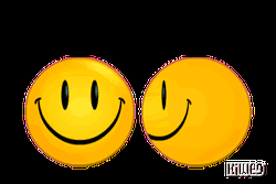 Sweet Pair Of Kissing Emojis GIF
