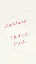 Sweet Pink Forming Heart Thank You GIF