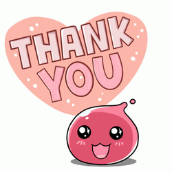 Sweet Pink Slime Thank You Heart GIF