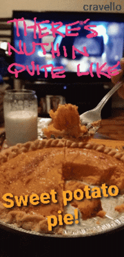 Sweet Potato Pie Being Eaten GIF