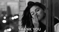 Sweet Selena Gomez Flying Kiss Thank You GIF