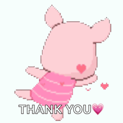 Sweet Spinning Piglet Thank You GIF