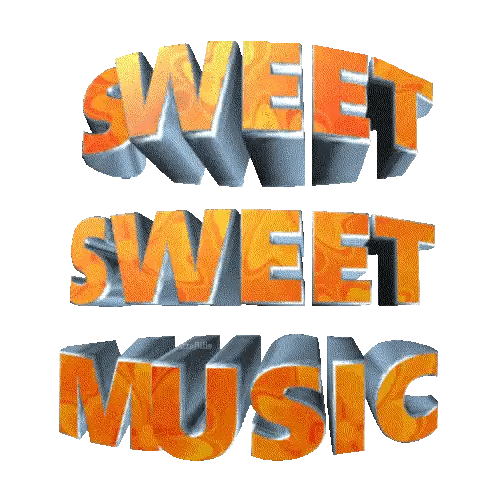 Sweet Sweet Music 3D Text Sticker