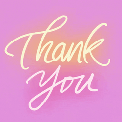 Sweet Thank You Pink Letter Typing Effect GIF