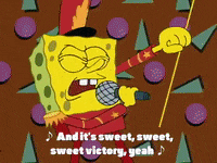 Sweet Victory SpongeBob Singing GIF