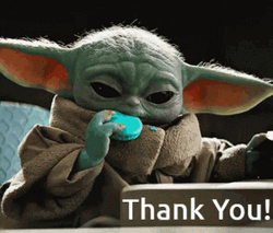 Sweet Yoda Thank You Star Wars GIF
