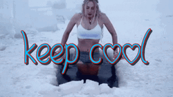 Swimming On Ice Stay Cool GIF