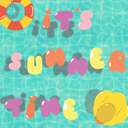 Swimming Pool Saying It's Summer Time GIF