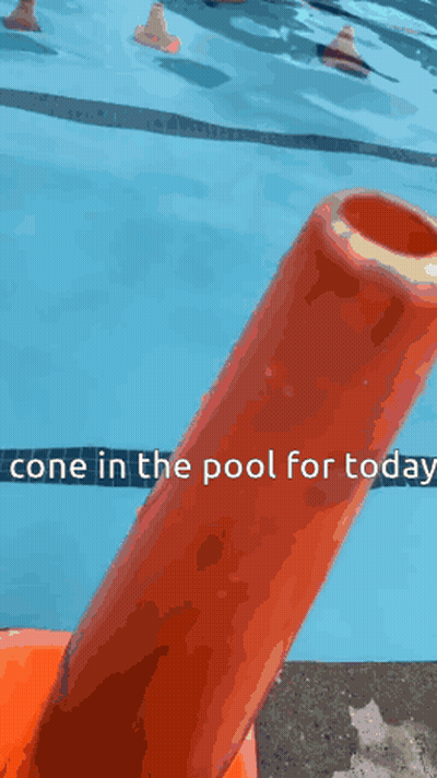 Swimming Pool With Cone GIF
