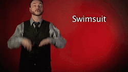 Swimsuit Man Hand Sign GIF