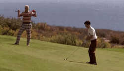 Swing And A Miss Adam Scott GIF