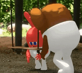 Swing Boy Space Jungle GIF