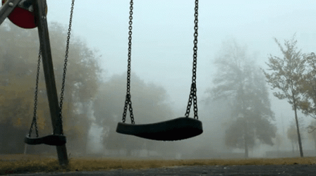 Swing Left Empty Surrounded By The Mist GIF
